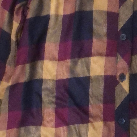 NWT Beach Lunch Lounge Button Down Flannel Top - Picture 2 of 6